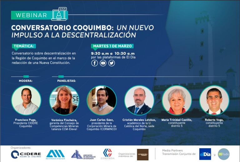 Descentralización y desarrollo regional en seminario en Coquimbo