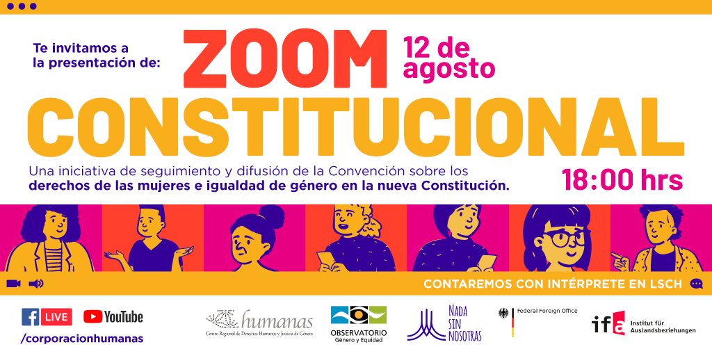 Corporación Humanas y el Observatorio de Género y Equidad invitan al lanzamiento de Zoom Constitucional