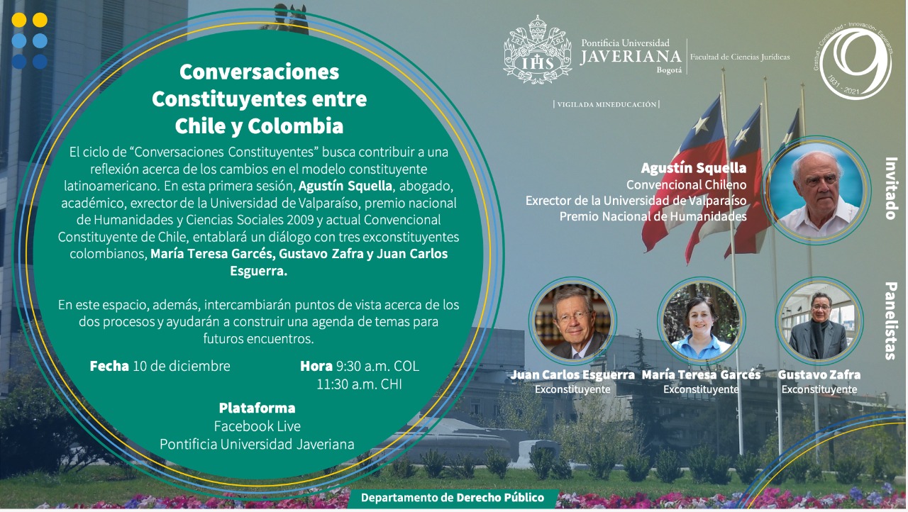 La Pontificia Universidad Javeriana de Colombia organiza diálogo sobre el proceso constituyente en Chile