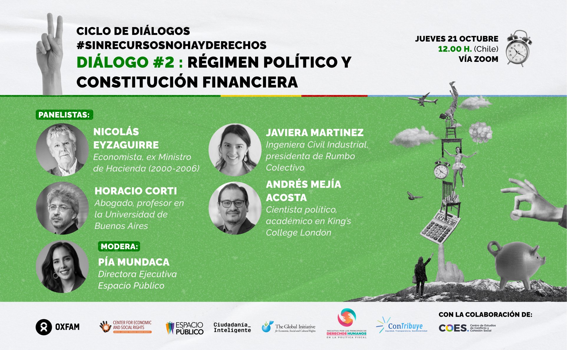 Espacio Público organiza el diálogo: “Régimen Político y Constitución financiera”