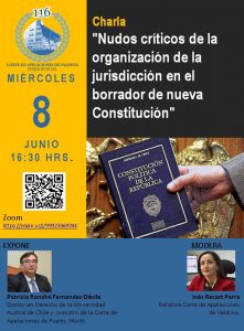 Presidente de la Corte de Valdivia invita a charla “Nudos críticos de la organización de la jurisdicción en el borrador de la nueva Constitución”
