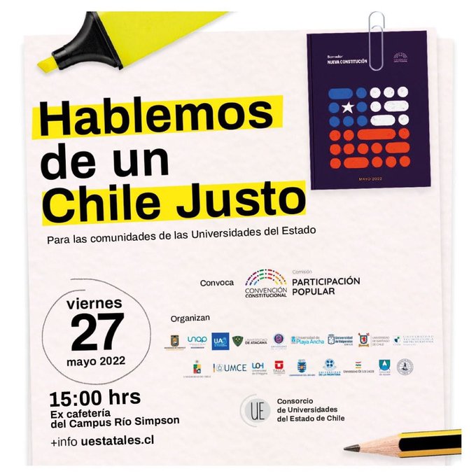 "Hablemos de un Chile Justo" conversatorio informativo y de discusión sobre el borrador de la Nueva Constitución con Yarela Gómez Constituyente
