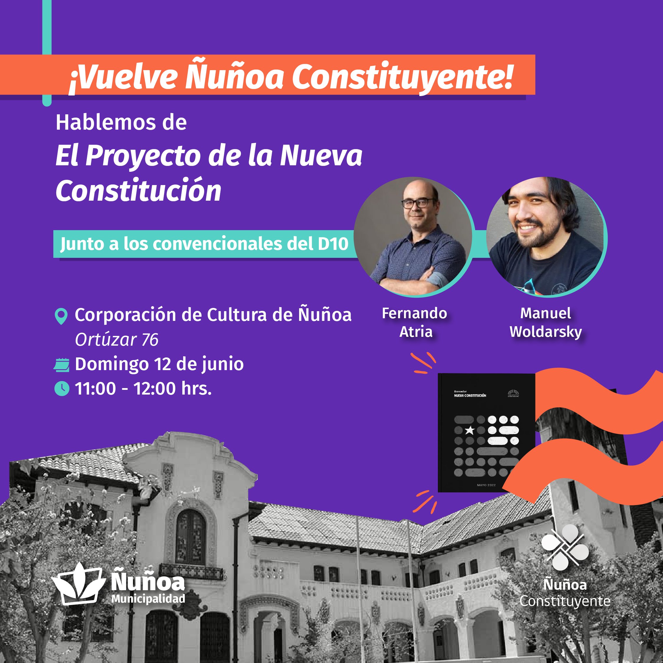 Municipalidad de Ñuñoa invita a “Hablemos del Proyecto de la Nueva Constitución”