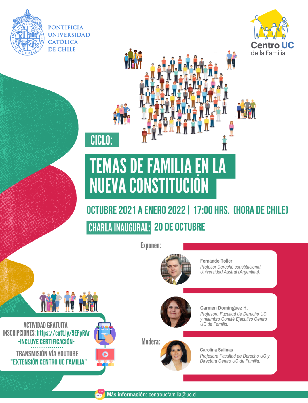 Universidad Católica invita a la charla “Temas de Familia en la nueva Constitución”